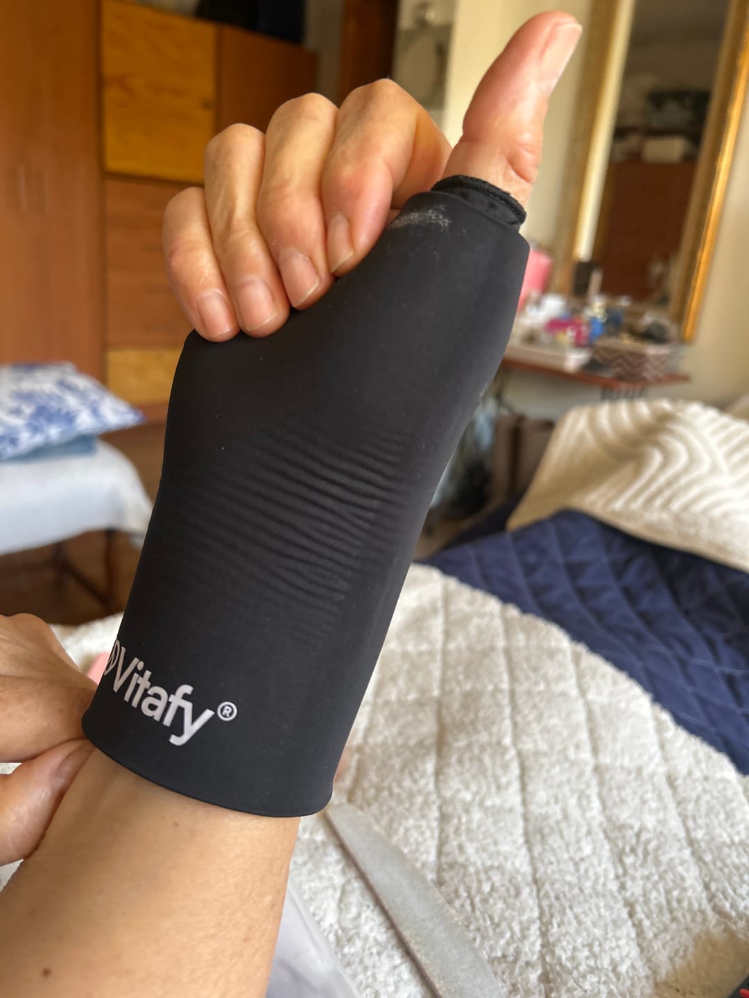 Customer photo review of Muñequera de Compresión Gel Frío/Calor 360°