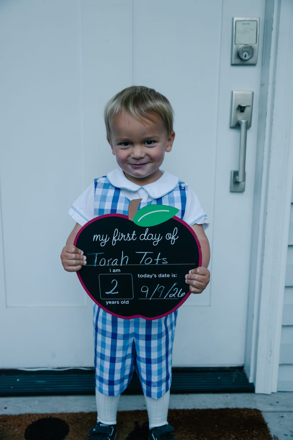 Customer photo review of School Ready Smocked Blue Plaid Jon Jon