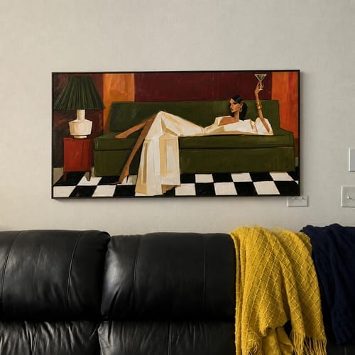 Customer photo review of Modern Folk Art ｜ An Elegant Moment at Dusk