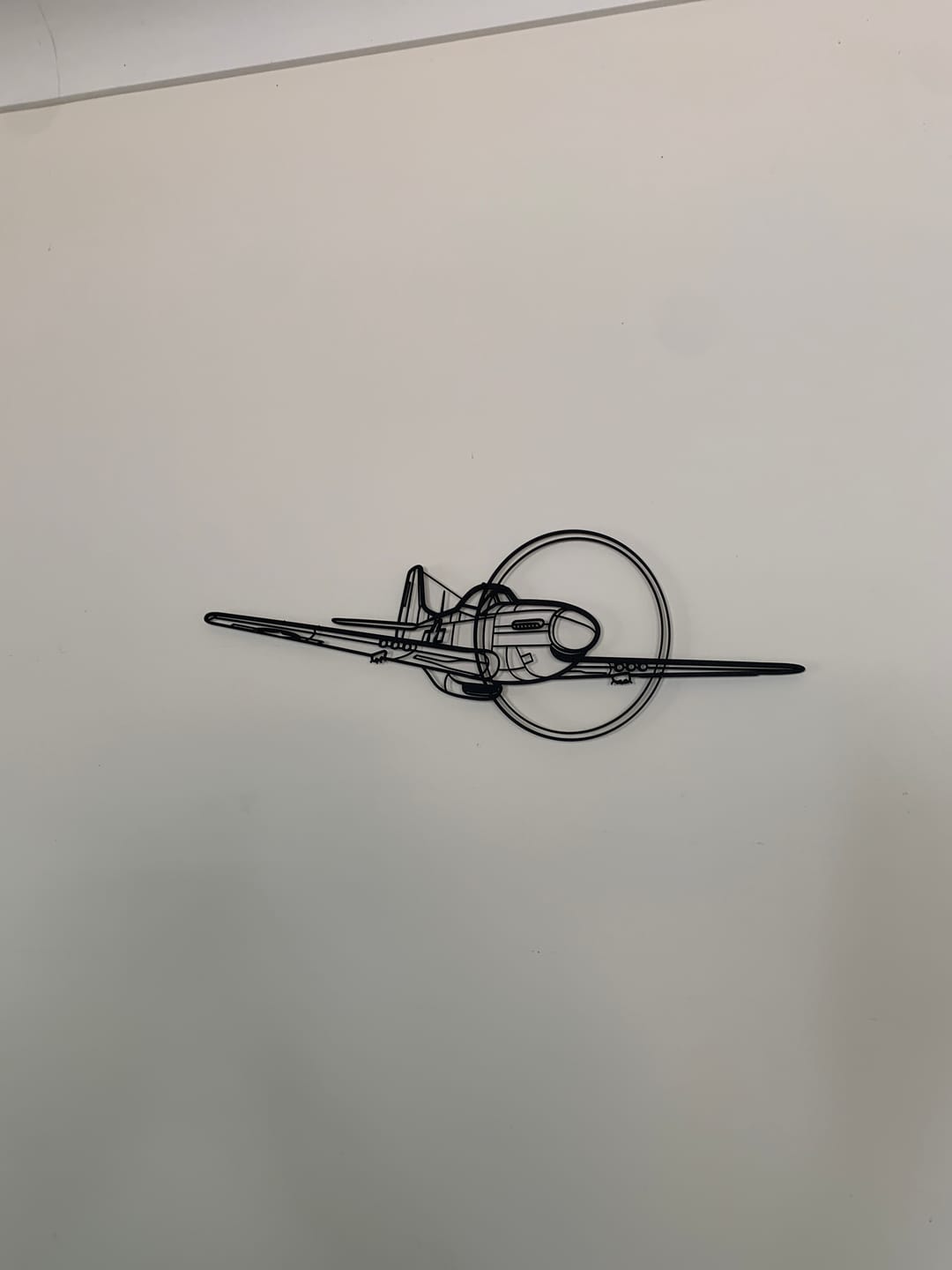 Customer photo review of P-51 Mustang Front Angle Silhouette Metal Wall Art