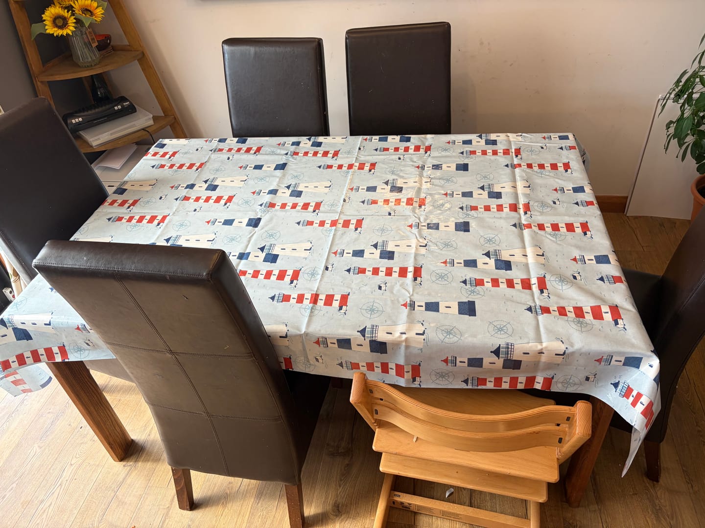 Customer photo review of Lighthouses on Light Blue PVC Coated Cotton Fabric