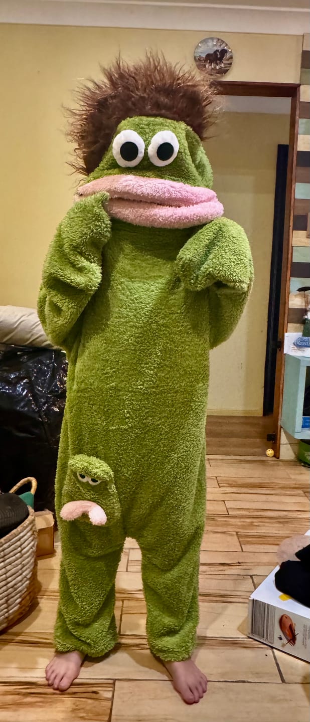 Customer photo review of Snuggo™ Monster Onesie