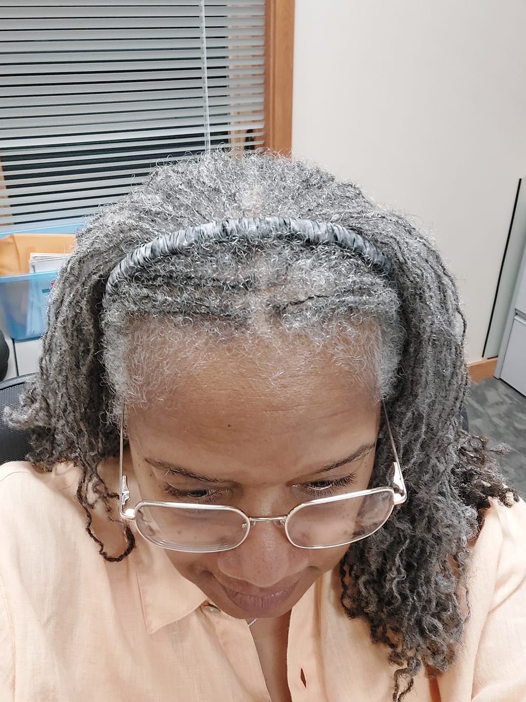Customer photo review of Hair Match Comfort Curve™ Silk Headbands