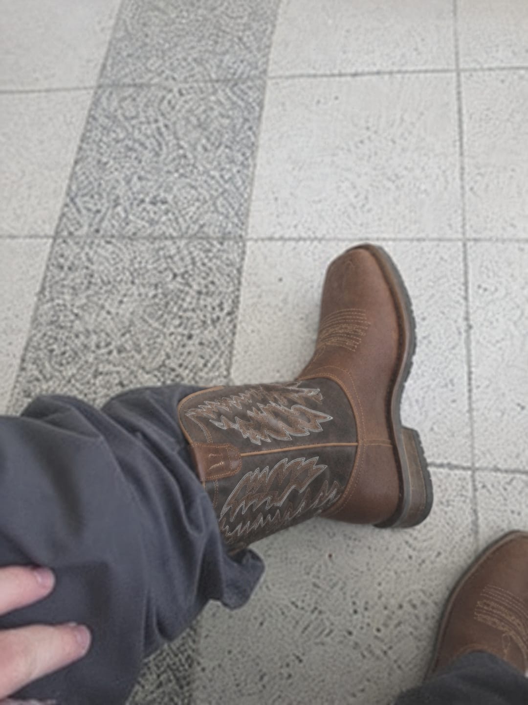 Customer photo review of Maddox | Buckle Western Ankle Boot