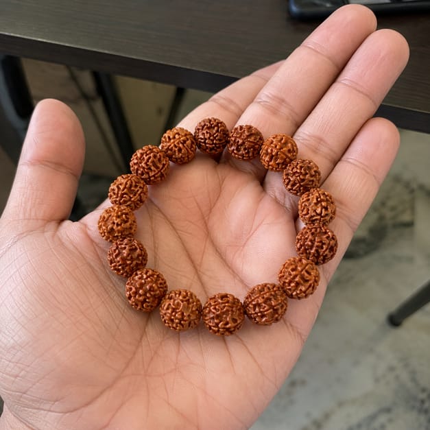 Customer photo review of 5 Mukhi Rudraksha Bracelet