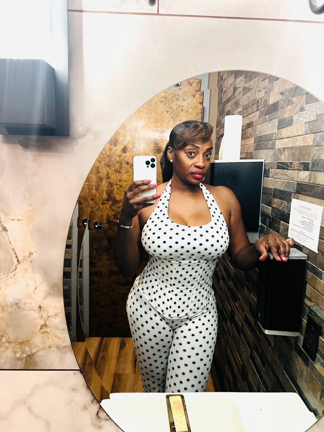 Customer photo review of Hourglass Dot Jumpsuit