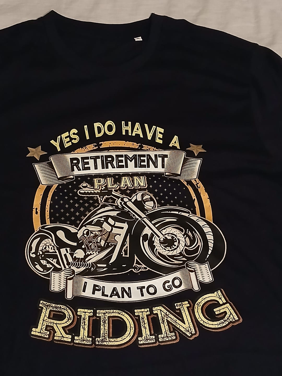 Customer photo review of Retirement Plan 32 T-Shirt