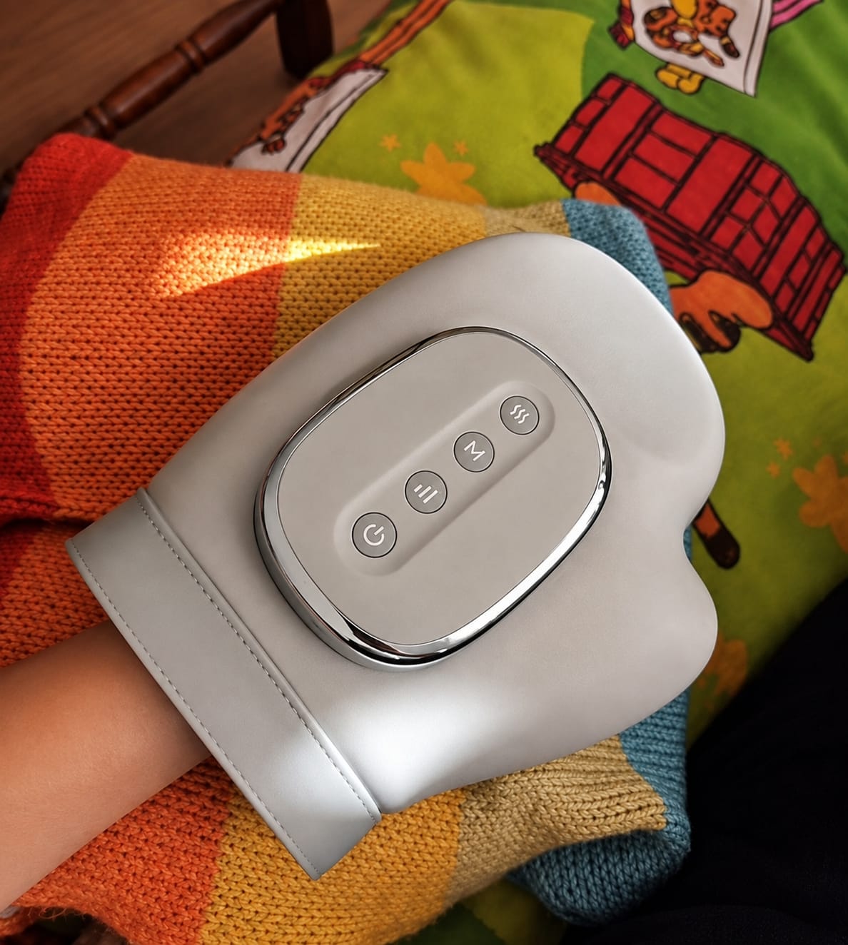 Customer photo review of Handmassagegerät mit Wärme & Kompression