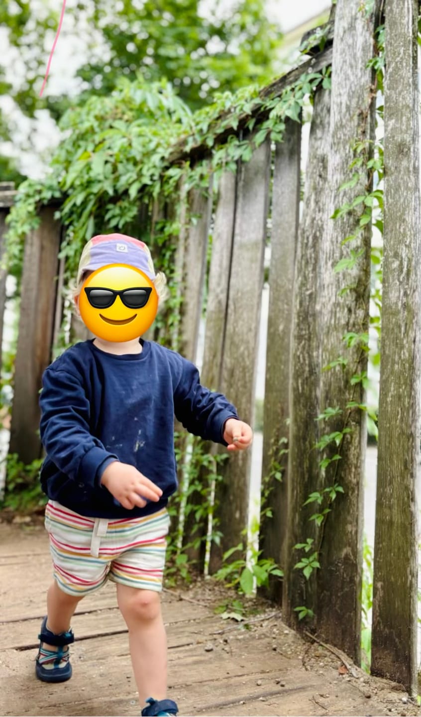 Customer photo review of Cream Rainbow Striped By The Sea Twill Shorts