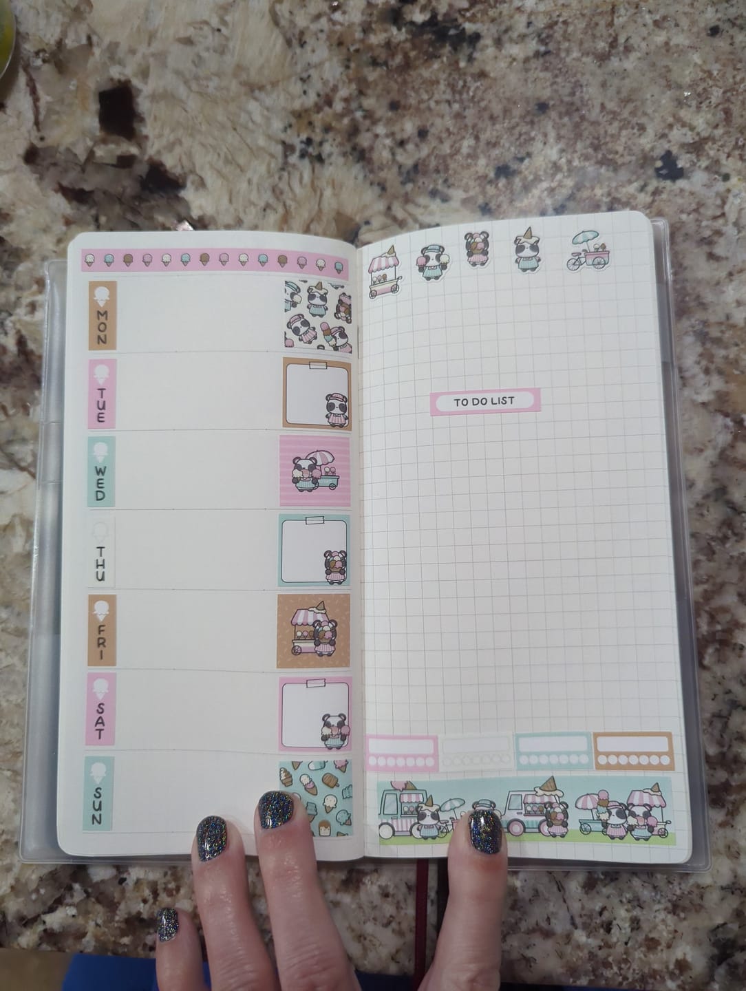 Customer photo review of Icecream Date Theme Hobonichi Weeks Kit
