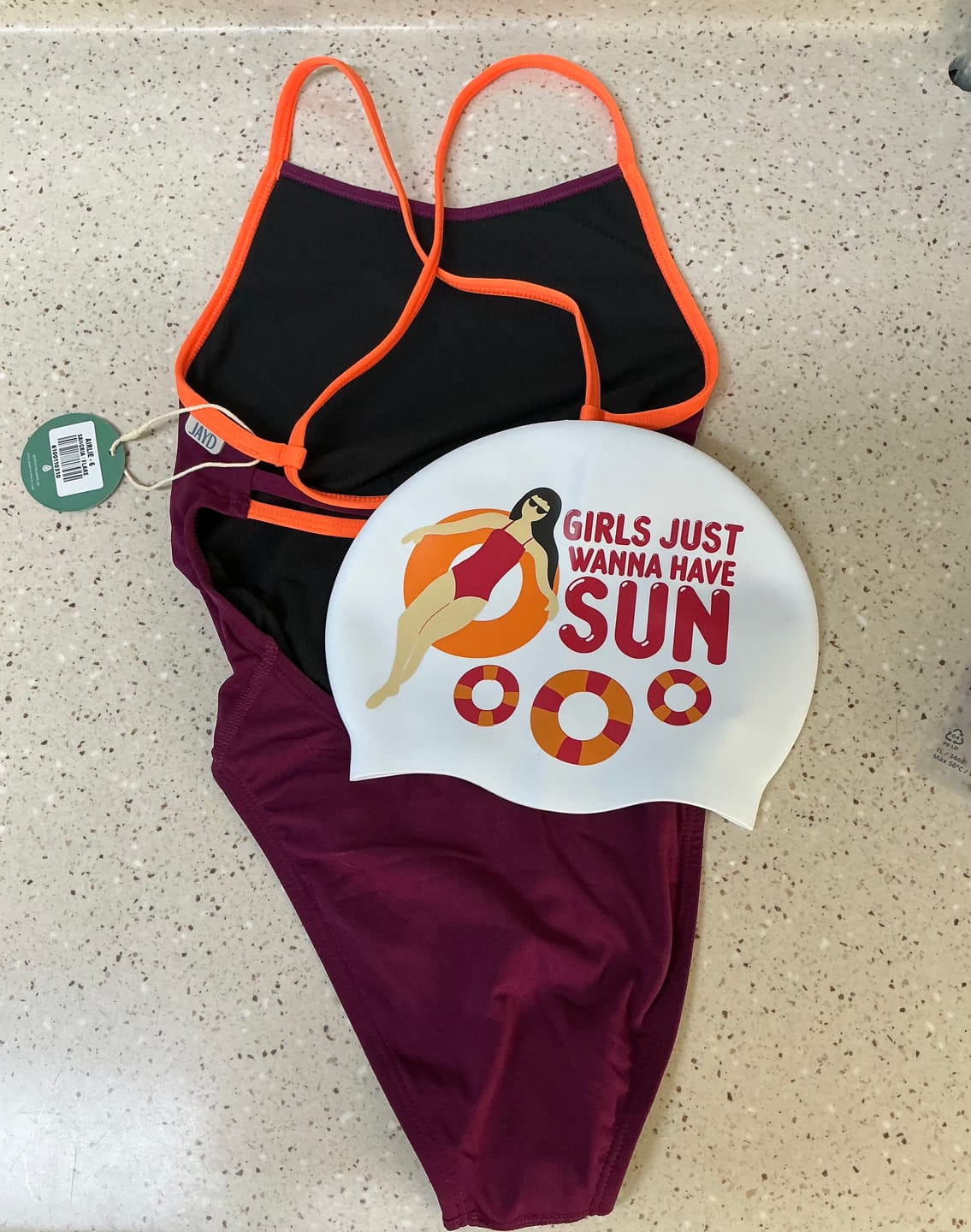 Customer photo review of AIRLIE ONE PIECE - Sangria|Flare