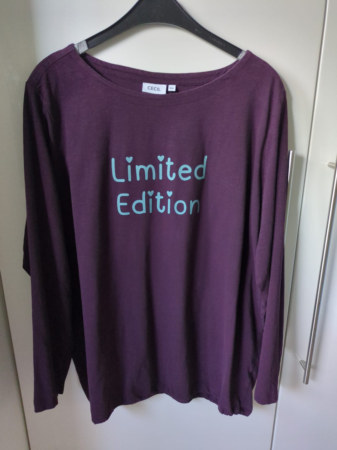 Customer photo review of Bügelbild Limit Edition Herzchen Dunkelblau