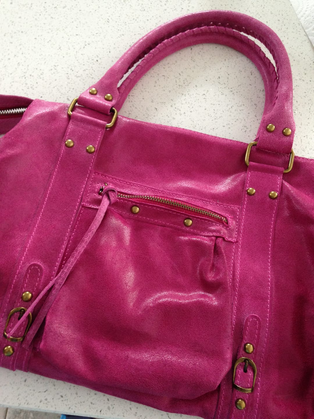 Customer photo review of It girl bag hot pink