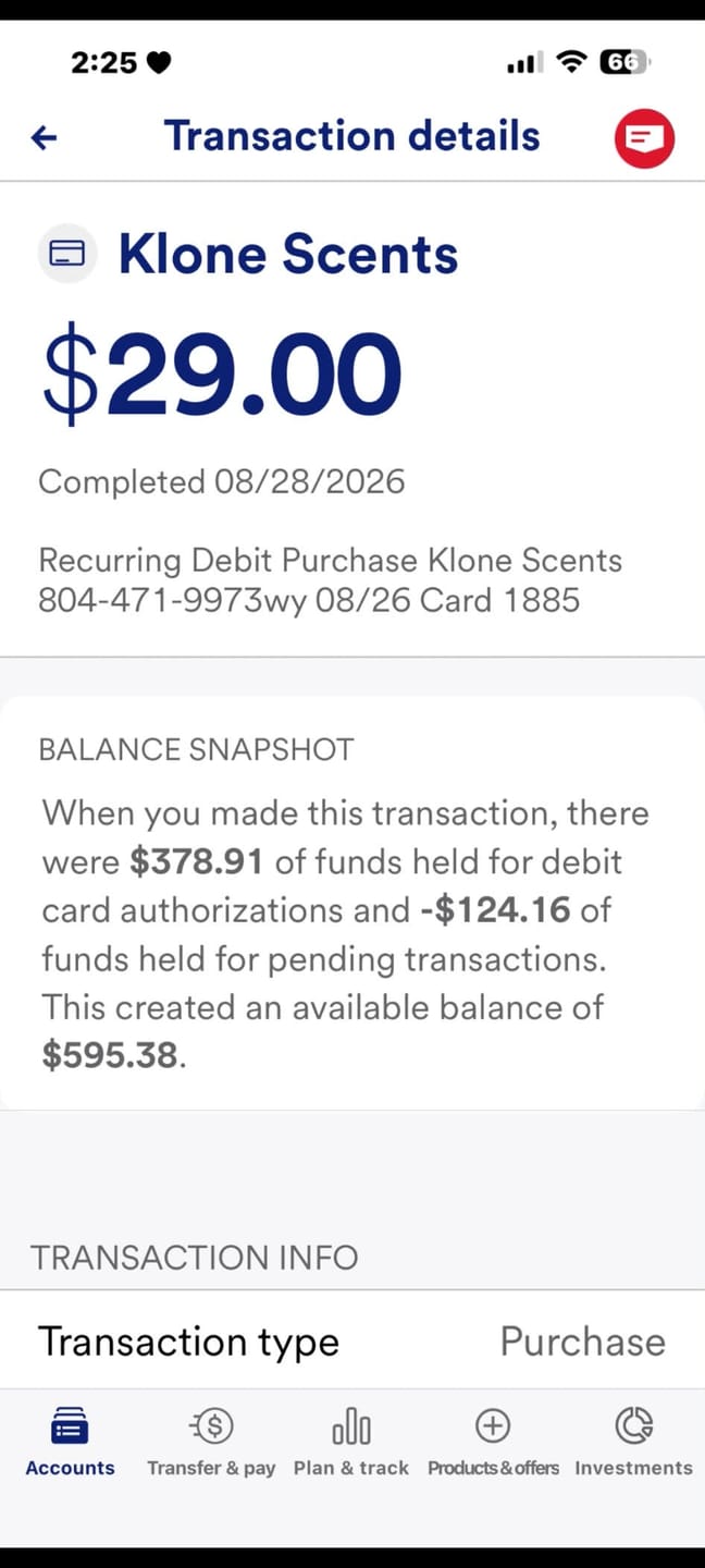 Customer photo review of Klone Scents Collection