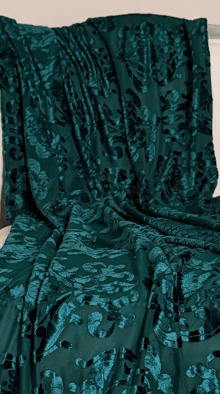 Customer photo review of Damask Velvet Burnout Fabric   KNT3869-MS11593