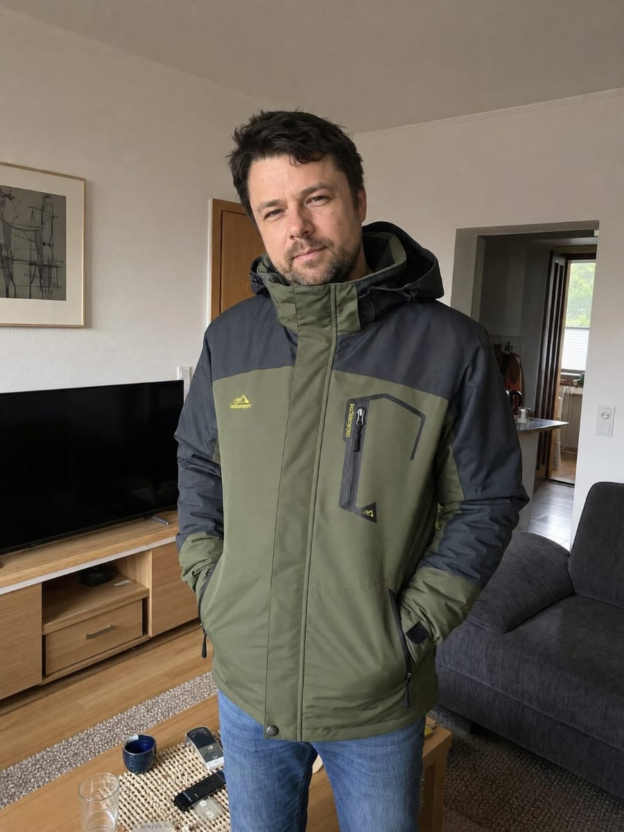 Customer photo review of Wasserdichte Winterjacke - Herren