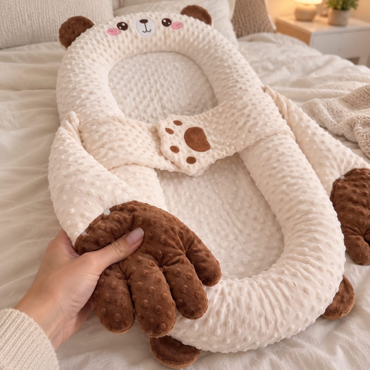 Customer photo review of HuggyNest Cozy Hug Pillow