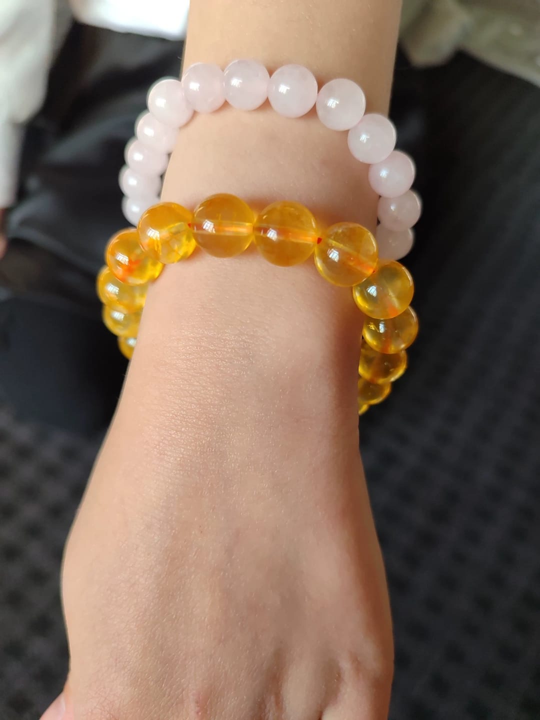 Customer photo review of FREE Today: Harmony Balance & Positive Vibes Natural Multi Material Stone Unisex Versatile Bracelet