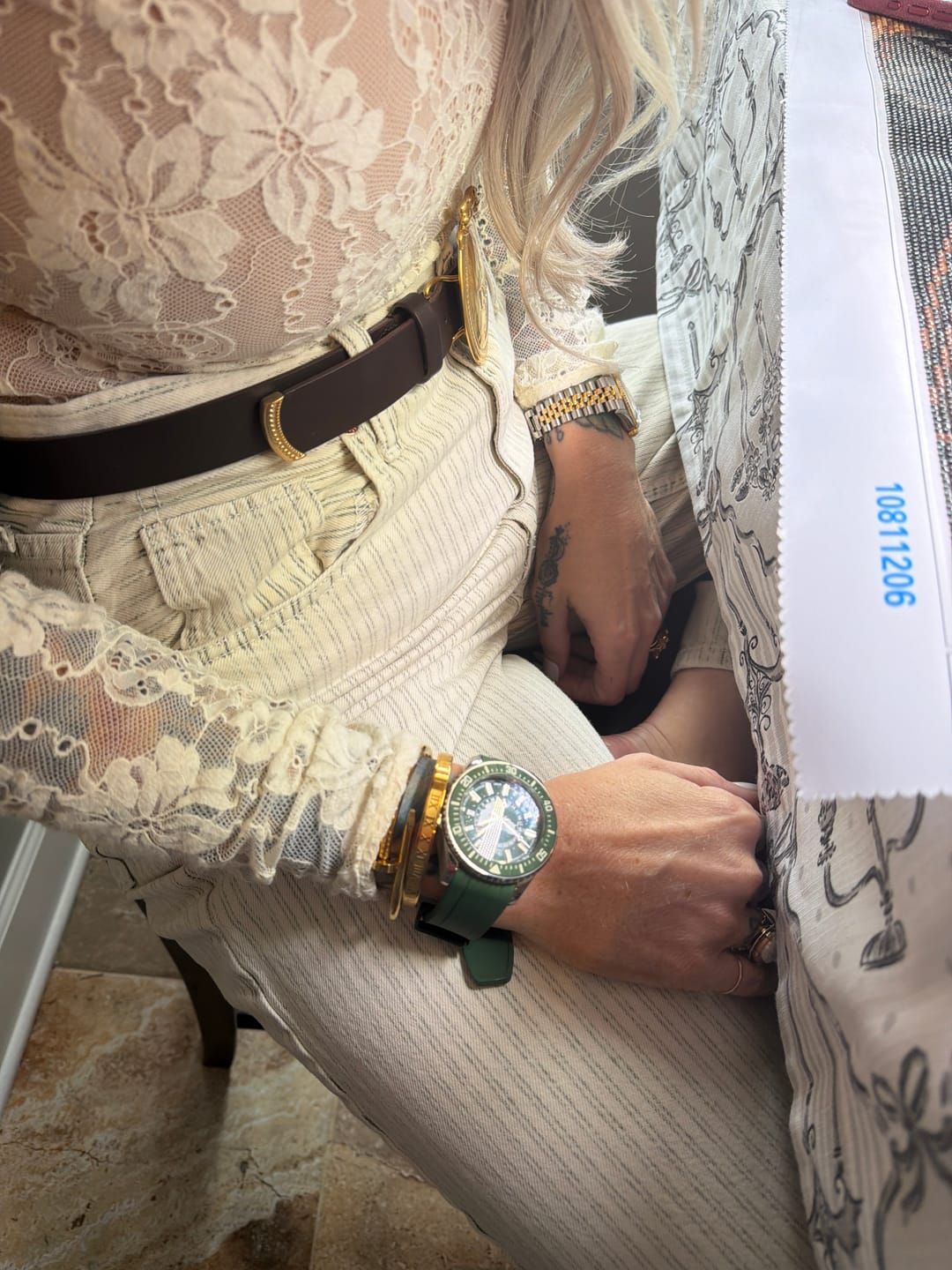 Customer photo review of Oceaneva WorldTime 6000m Automatic Grade 5 Titanium GMT Watch Green