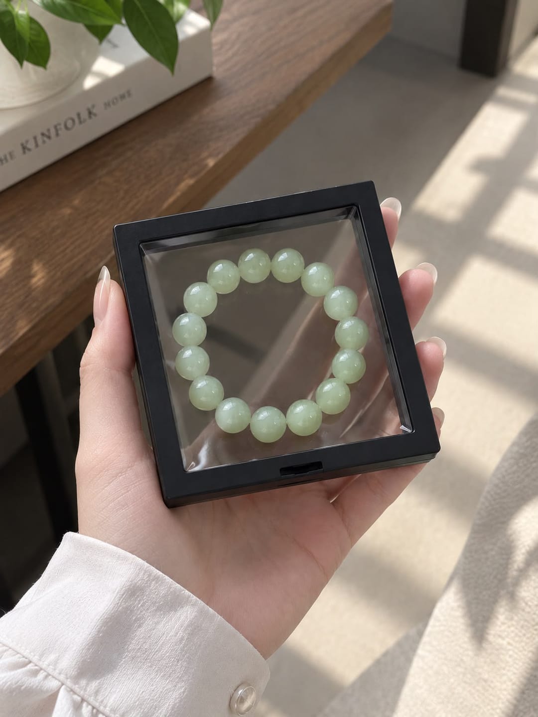 Customer photo review of CosmoGem™ Pulsera de Jade Natural Premium