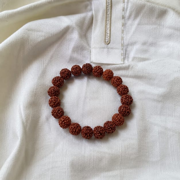 Customer photo review of 5 Mukhi Rudraksha Bracelet