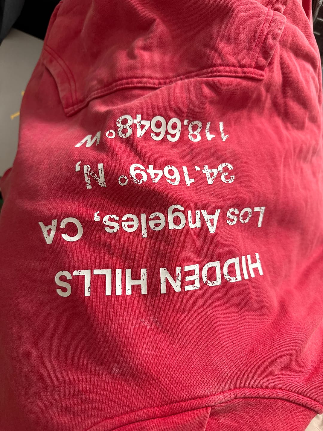 Customer photo review of VINTAGE WASH HOODIE RASPBERRY RED