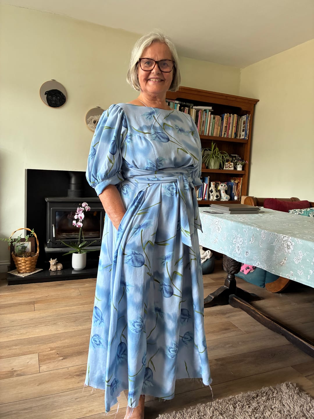 Customer photo review of Spring Petals Viscose Challis Fabric