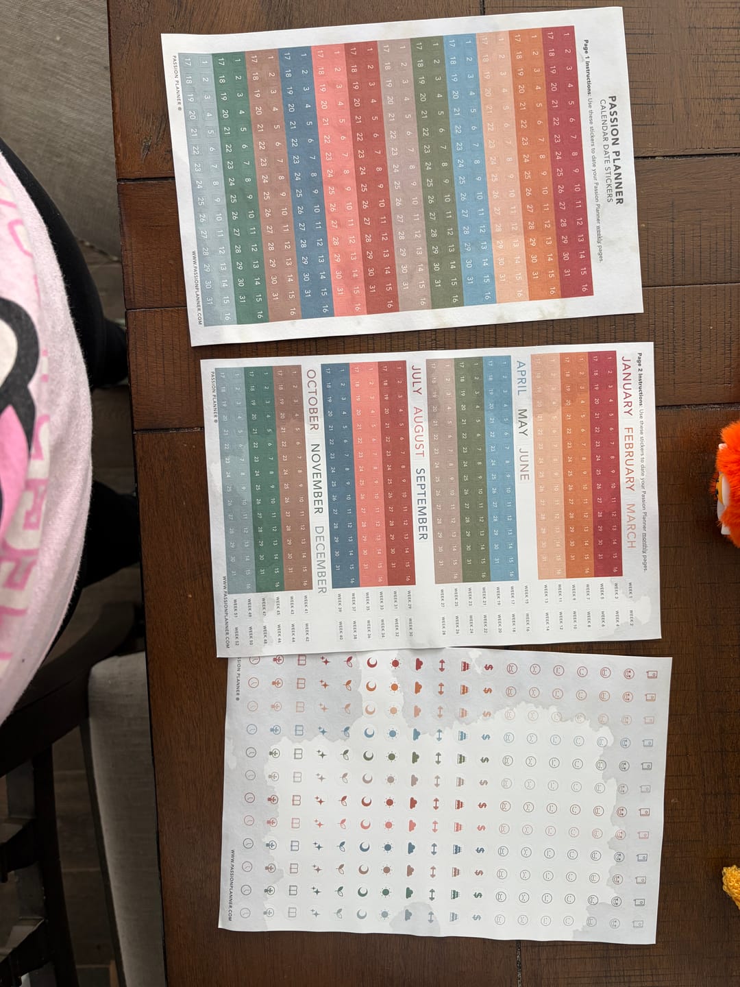 Customer photo review of Calendar Date Stickers