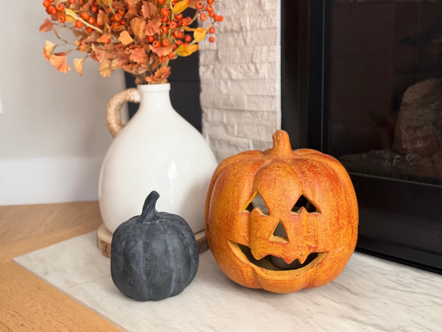 Customer photo review of Black Terracotta Pumpkin