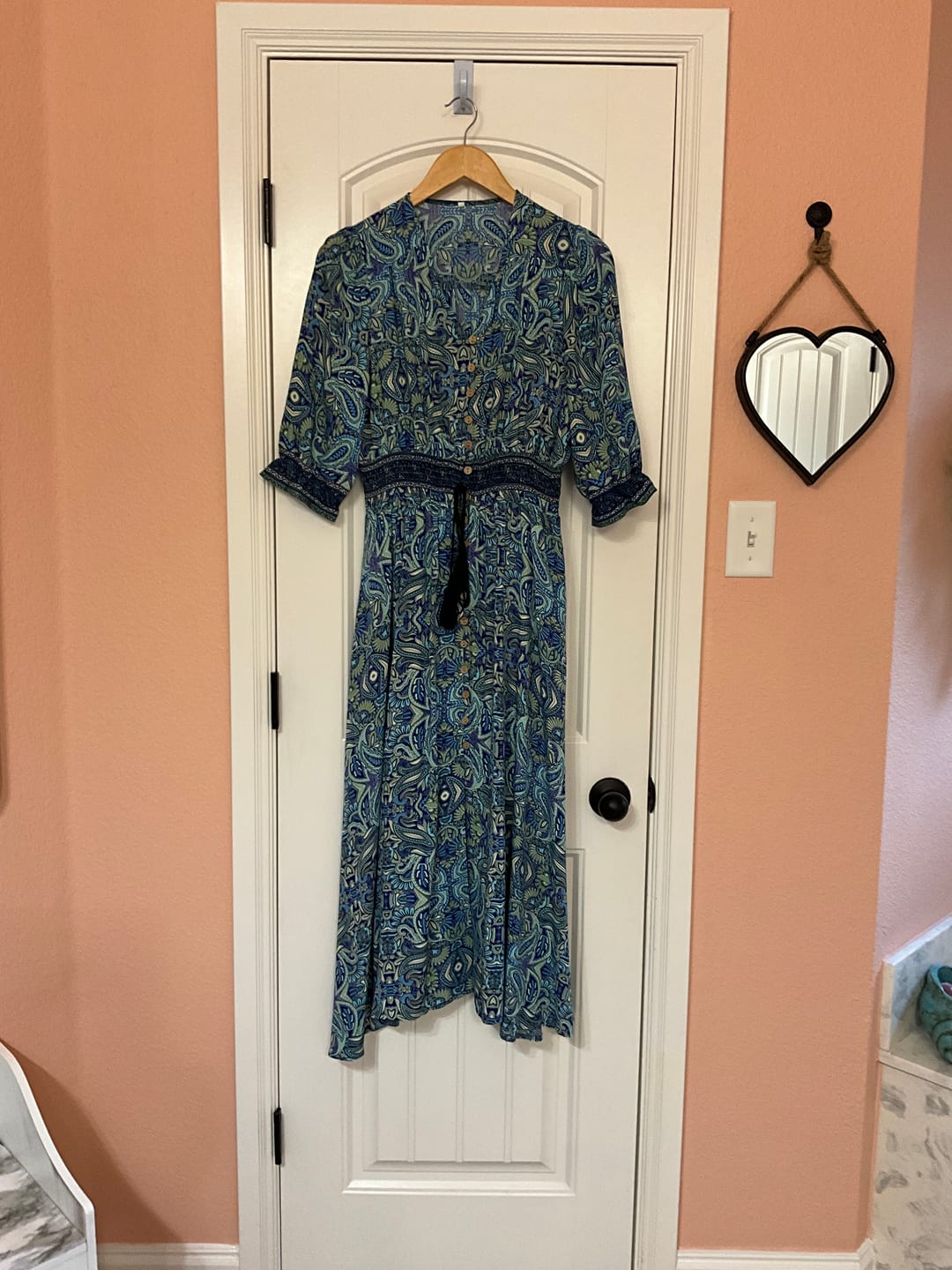Customer photo review of Button-Down Bohemian Maxi Dress