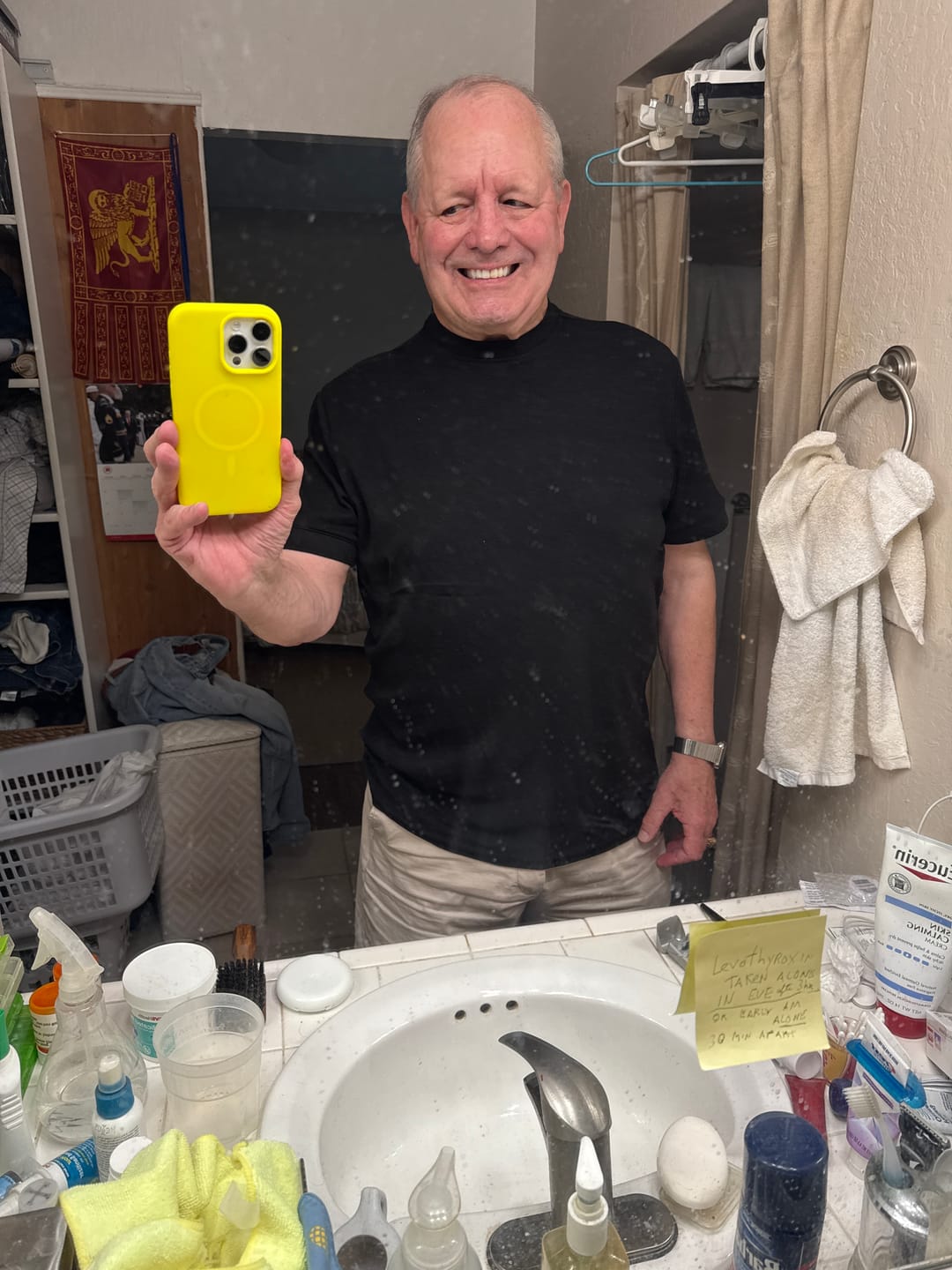 Customer photo review of Mock Neck T-Shirt