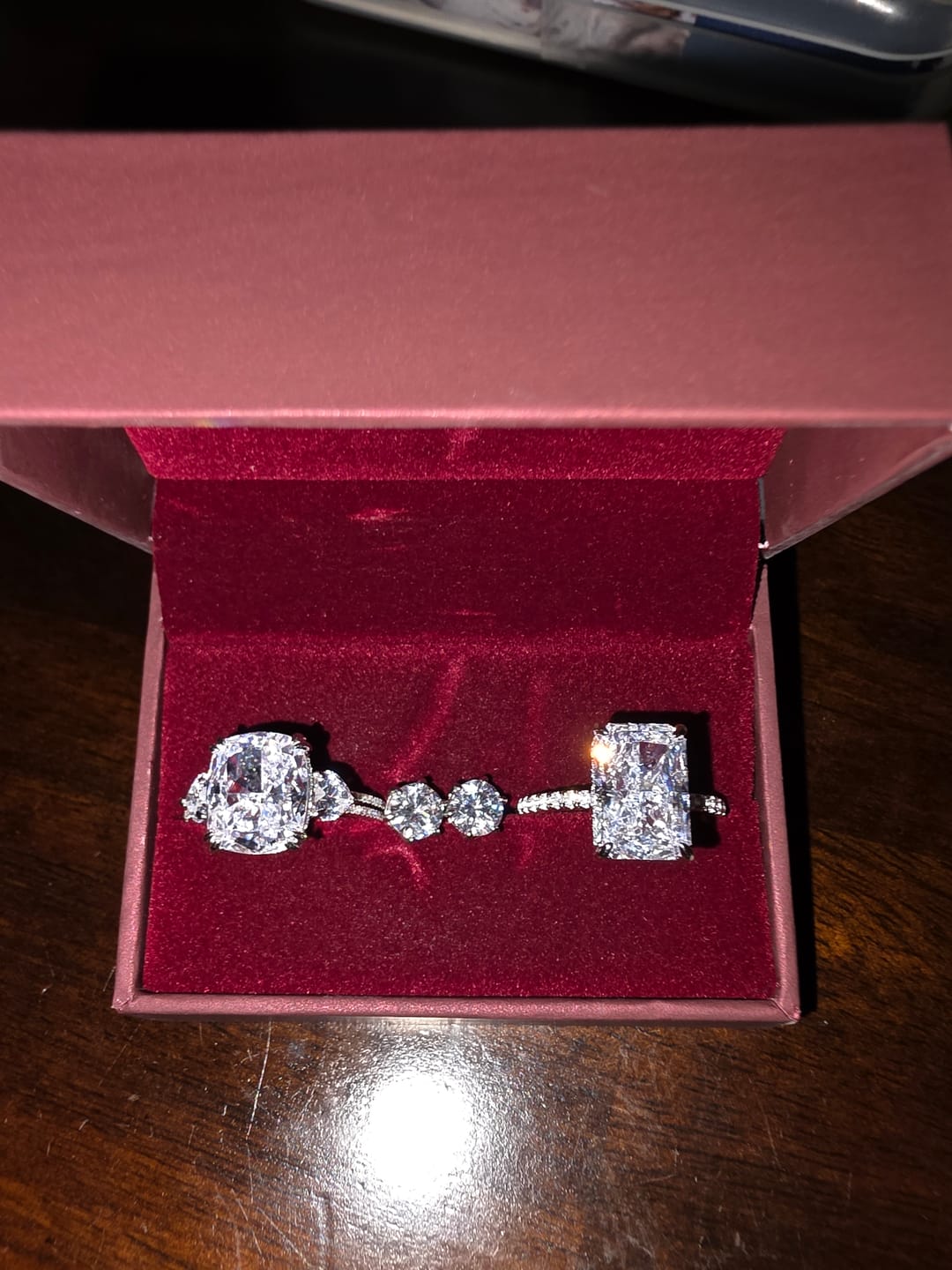 Customer photo review of S925 2.0Ct～7.0Ct Radiant Cut Engagement Ring Or Enhancer Wedding Set In Sterling Silver