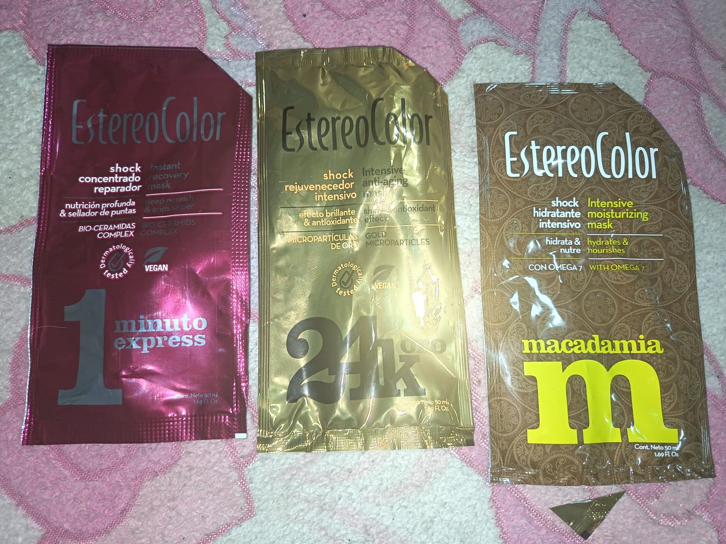 Customer photo review of Mascarilla Capilar Shock Oro 24K Estereocolor