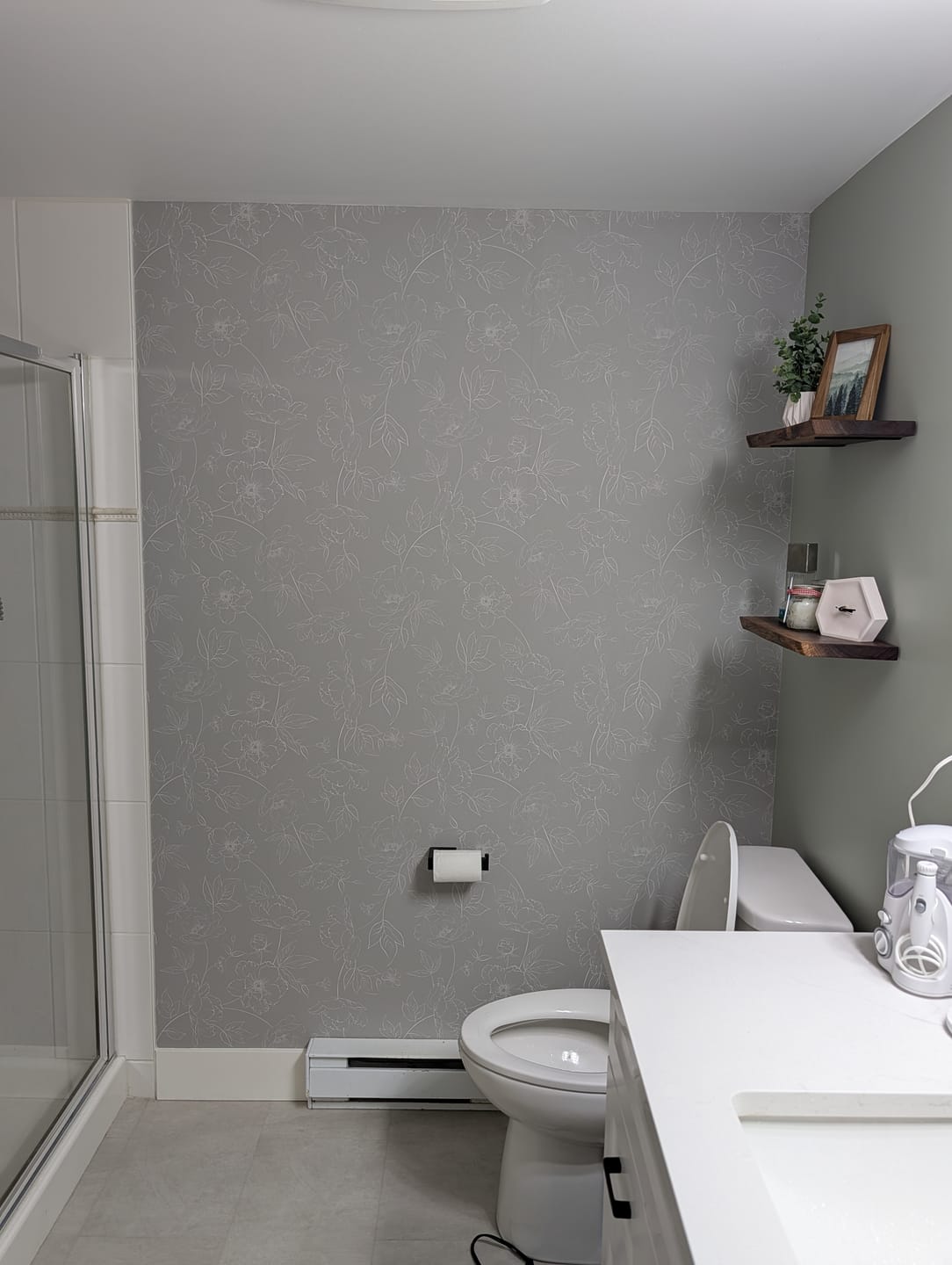 Customer photo review of Small Delicate Drawn Floral Wallpaper