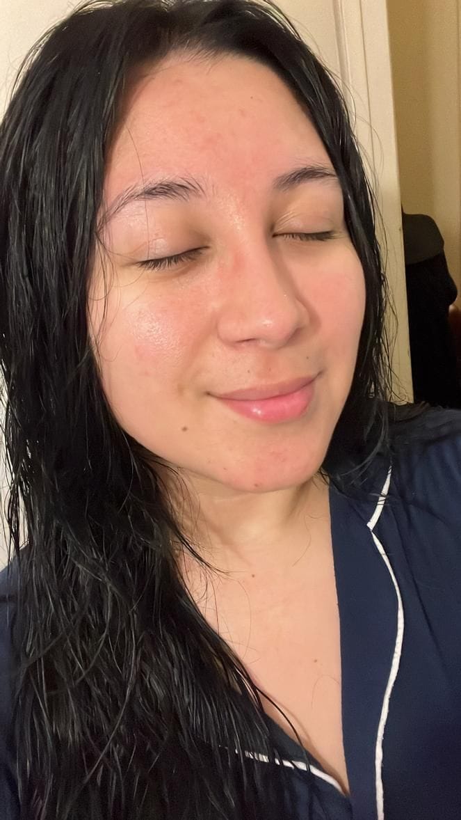 Customer photo review of Salmon PDRN Pink Collagen Jelly Gel Mask