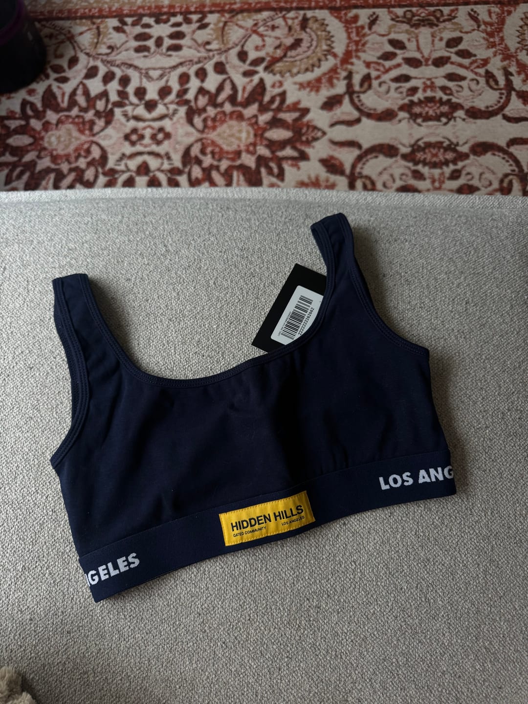 Kundenbewertung mit Foto zum LABEL BRA TOP AMBER/NAVY