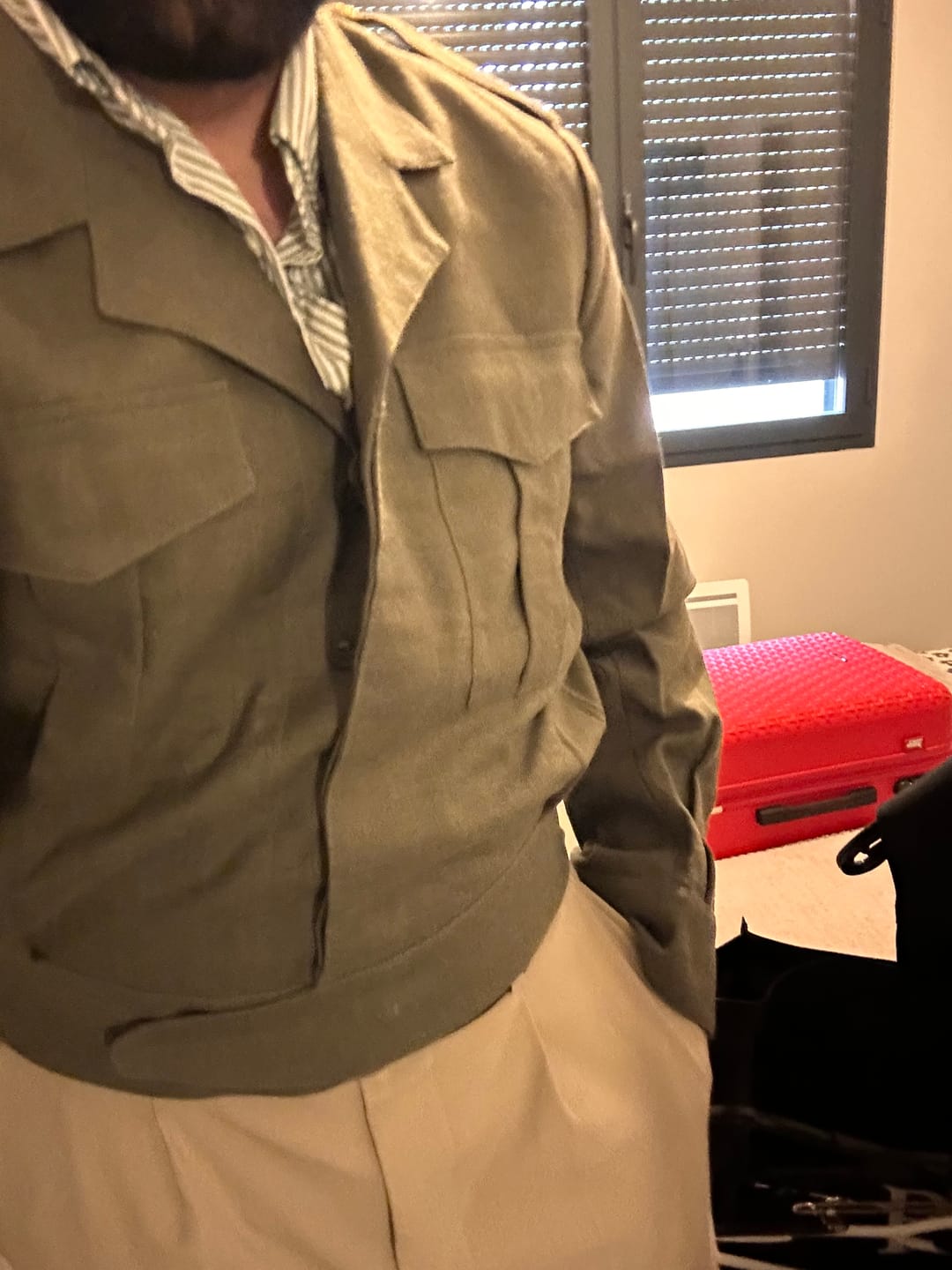 Customer photo review of Original Genuine Belgian Belgium army Field ike jacket Olive OD Eisenhower wool