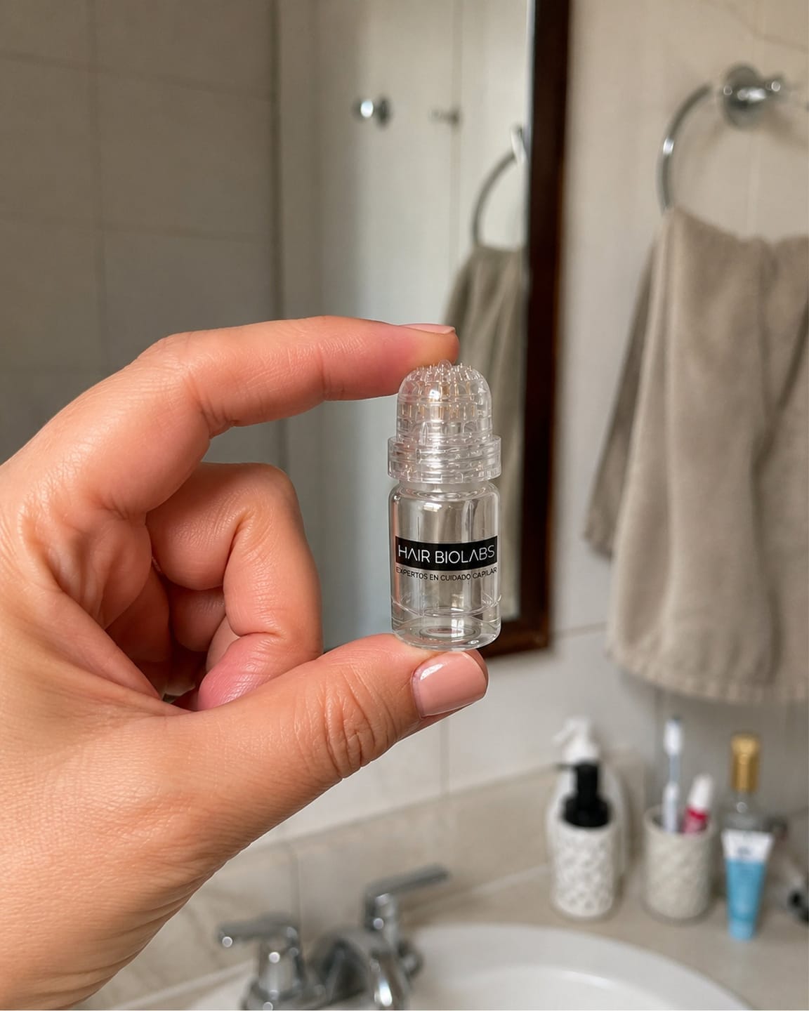 Customer photo review of Hair Biolabs® | Sistema de Microinfusión para el crecimiento del cabello