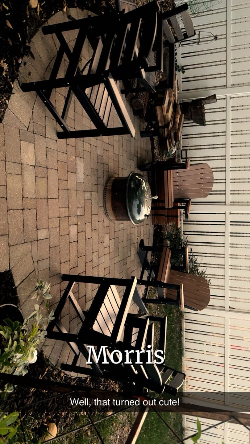 Customer photo review of Adirondack Porch Rocker With Wine & Cup Holders