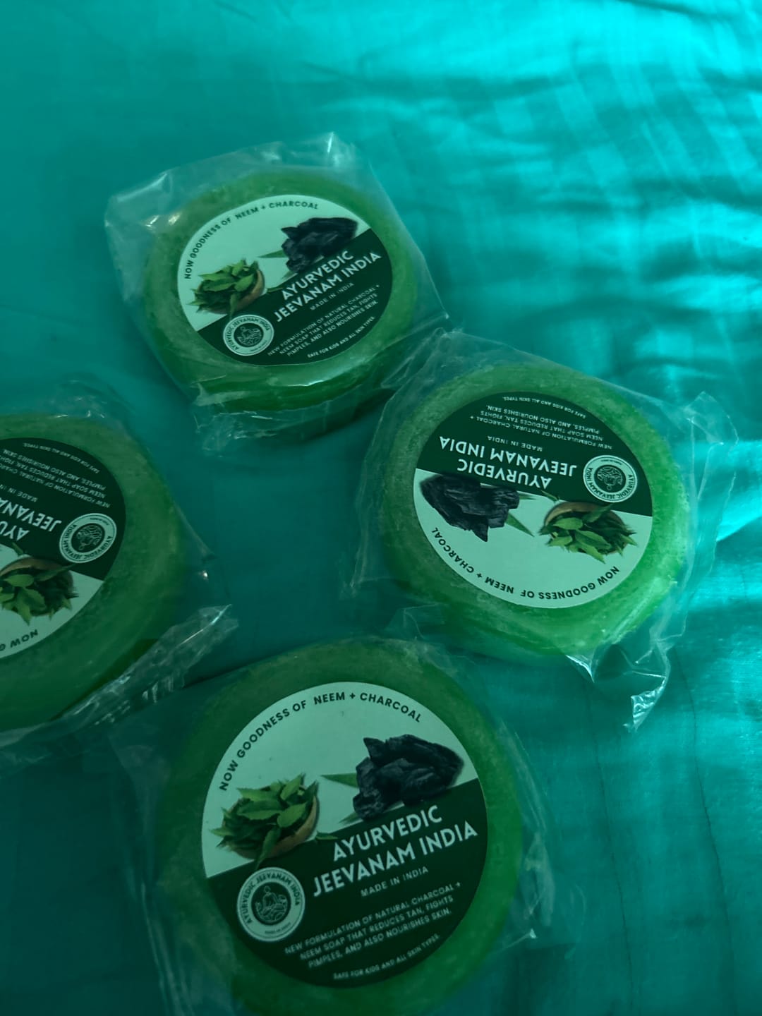 Customer photo review of Ayurvedic Jeevanam Black Detox Charcoal Soap for Face & Body