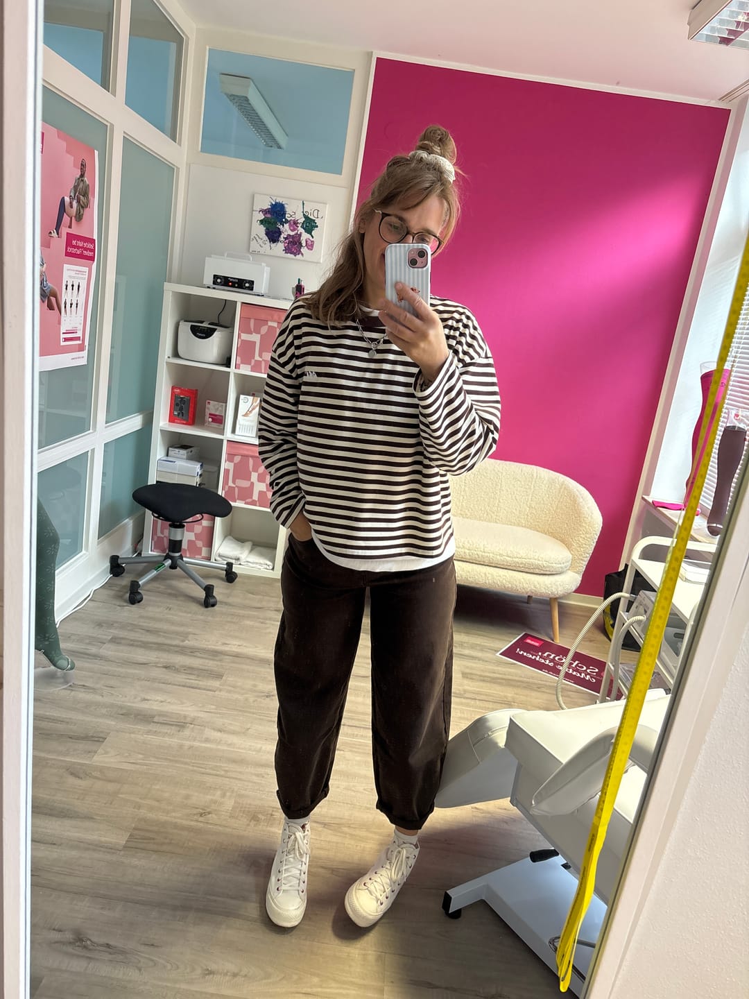 Customer photo review of Stretch Ballon Jeans Braun