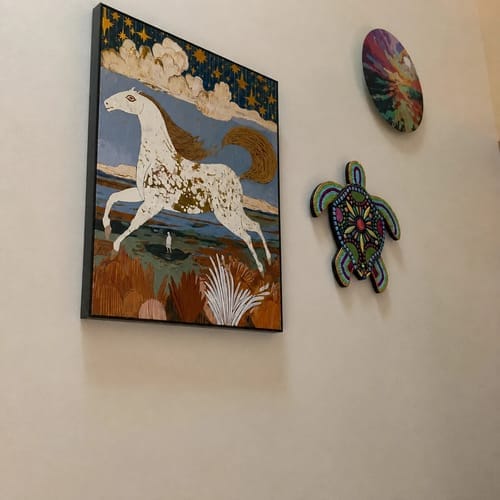 Customer photo review of Modern Folk Art ｜ White Horse Beneath the Stars