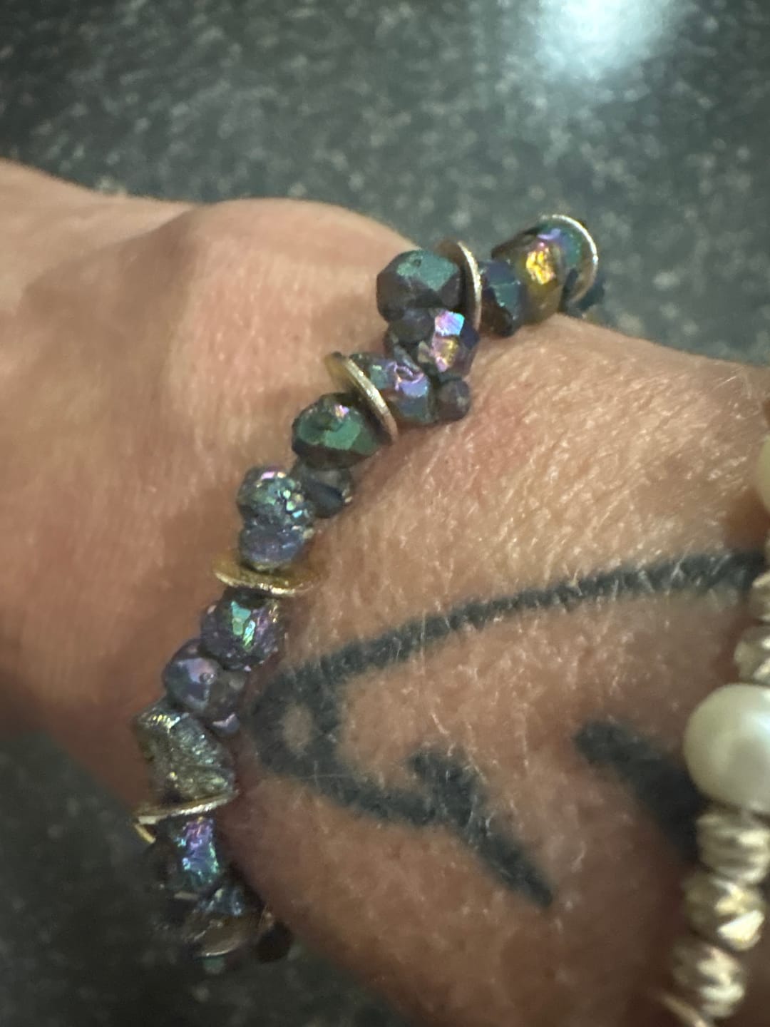 Customer photo review of Rainbow Rock Candy Bracelet