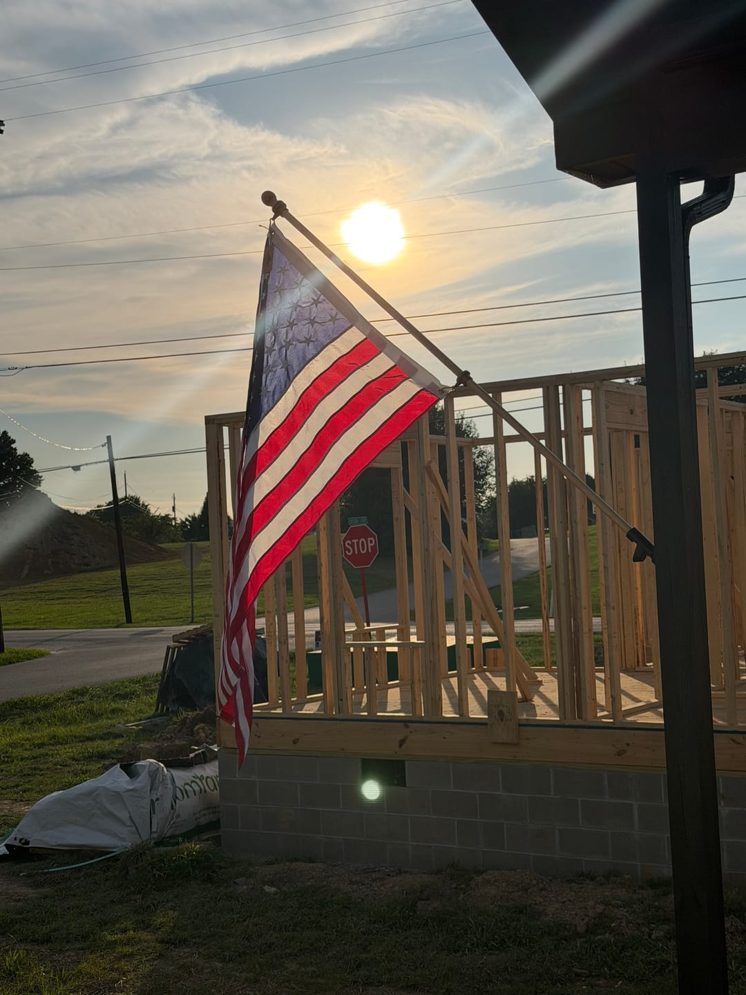Customer photo review of 3' x 5' American Flag Set