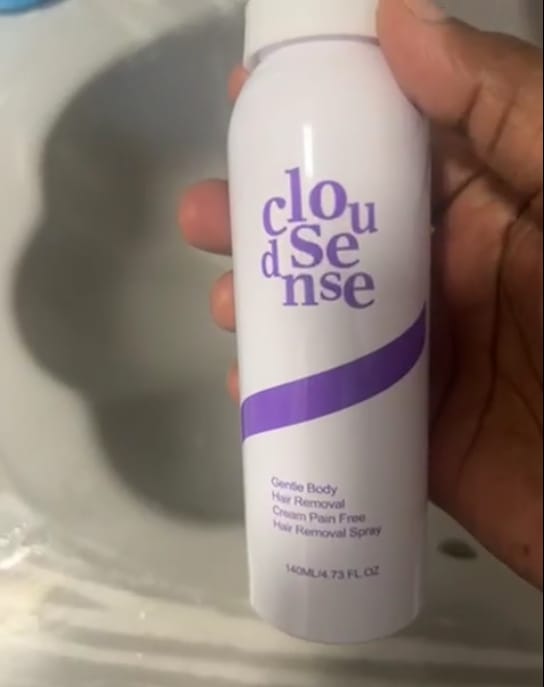 Customer photo review of CloudSense Pain-Free Hair Removal Foam Spray