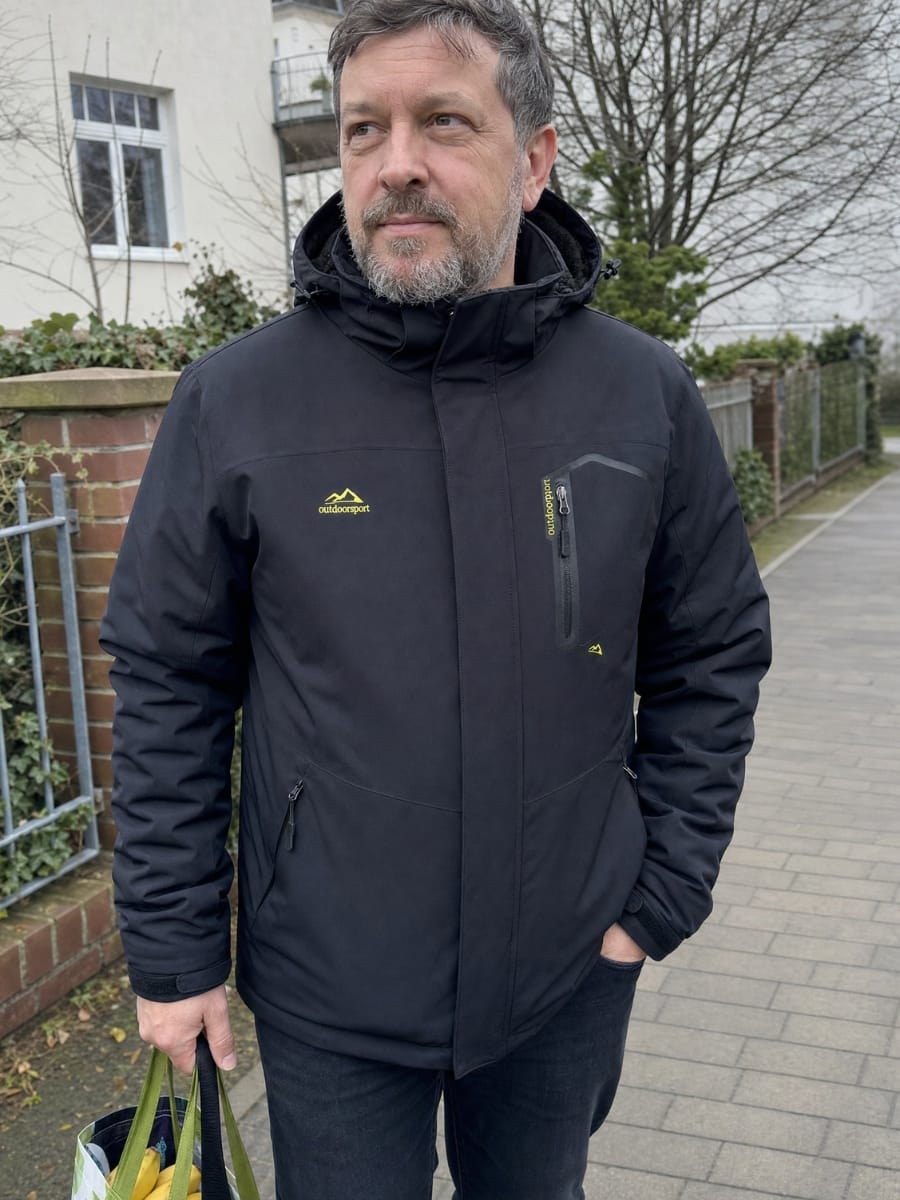 Customer photo review of Wasserdichte Winterjacke - Herren
