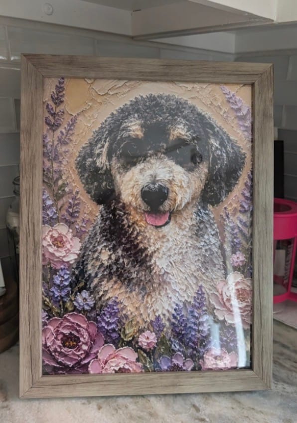 Customer photo review of Golden Bloom - Personalized Poster