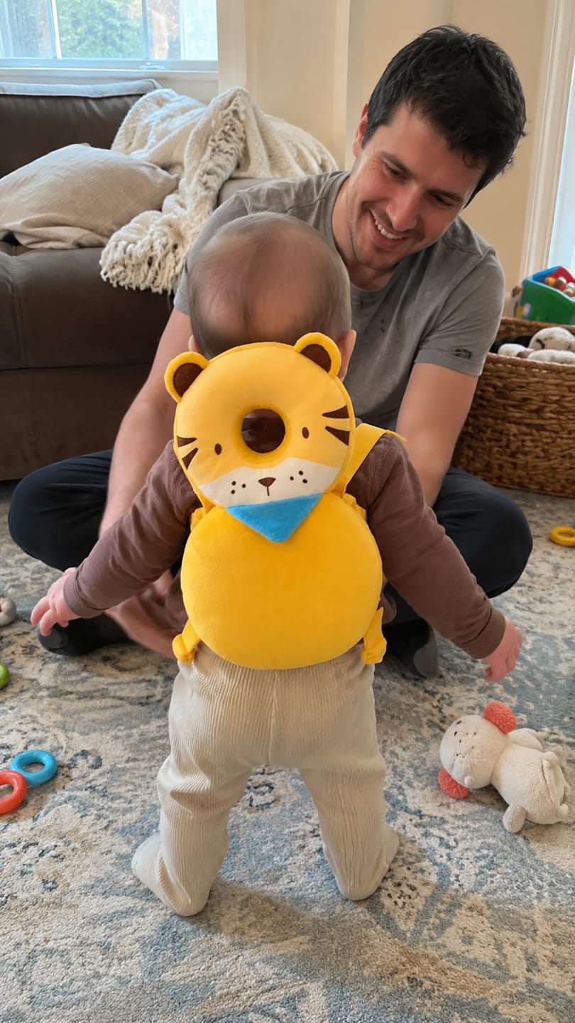 Customer photo review of Little Bloom™ Winged Head Cushion — for Wobbly First Steps