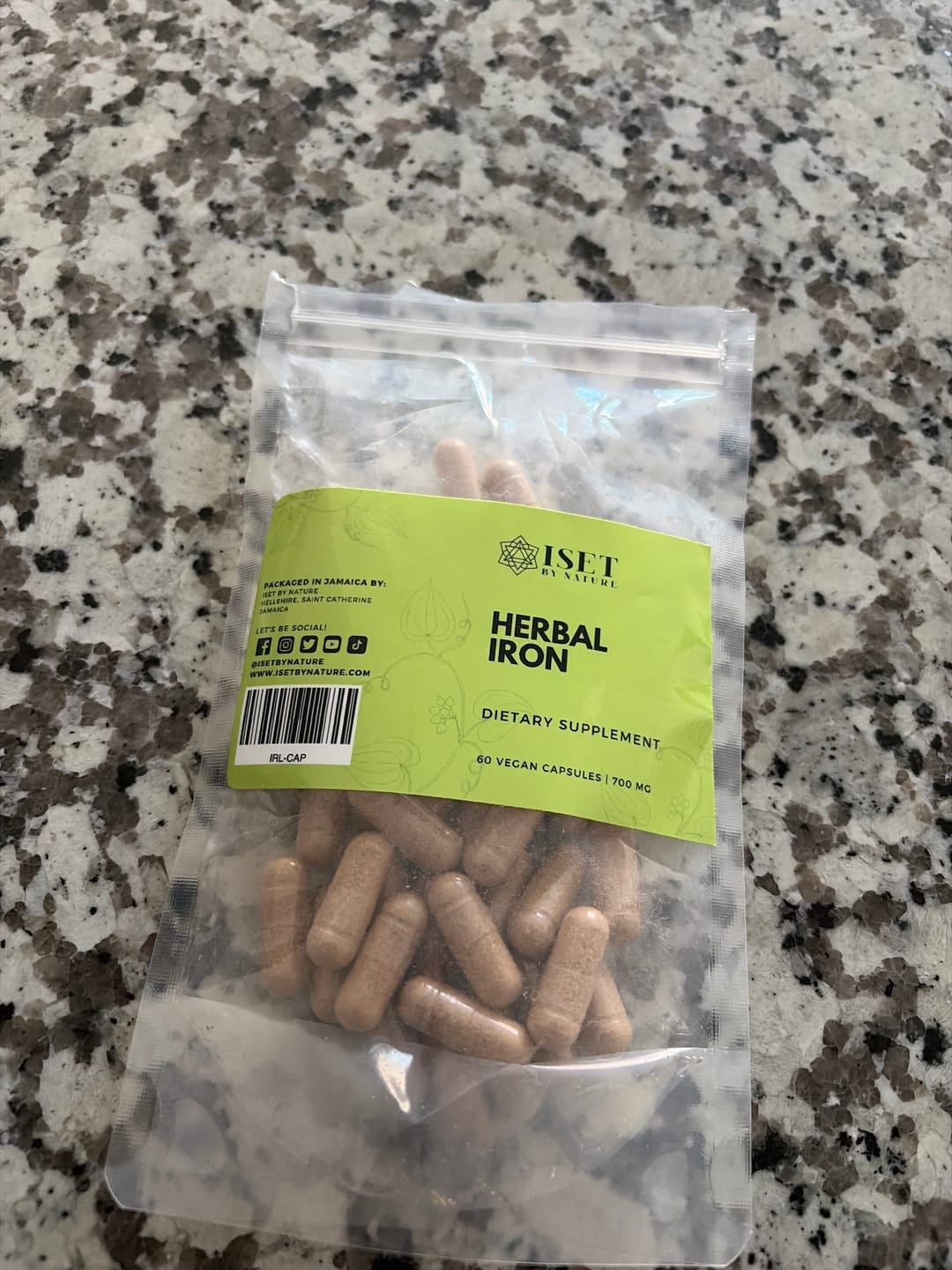 Customer photo review of Herbal Iron Roots™ Capsules
