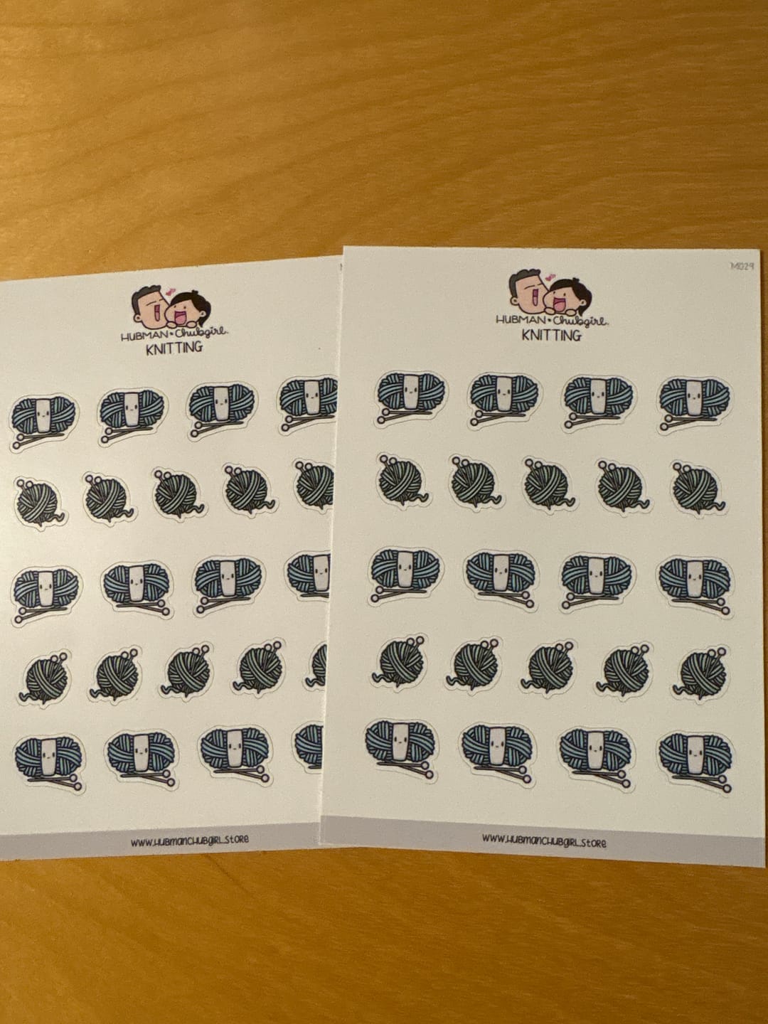 Customer photo review of Knitting Planner Stickers